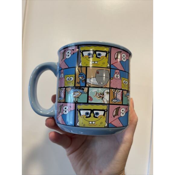 Nickelodeon SpongeBob SquarePants Character Grid SilverBuffalo Ceramic Mug 20 oz - Picture 3 of 6